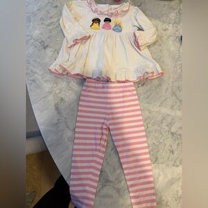 Kids Princess Matching Set - White and Pink